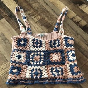 Aeropostale Crocheted Crop Tank M